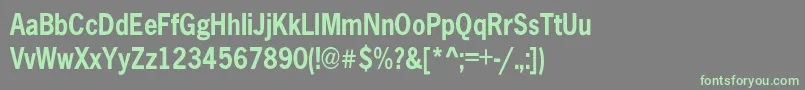 Шрифт AbellCondBold – зелёные шрифты на сером фоне