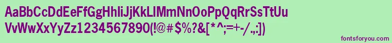 AbellCondBold Font – Purple Fonts on Green Background