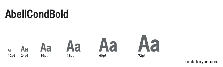 AbellCondBold Font Sizes