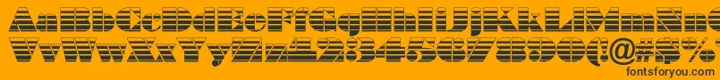 BraggastripRegular-Schriftart – Schwarze Schriften auf orangefarbenem Hintergrund
