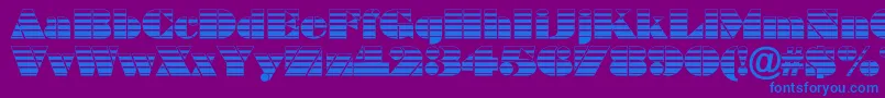 Police BraggastripRegular – polices bleues sur fond violet