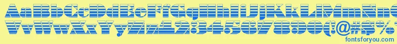fuente BraggastripRegular – Fuentes Azules Sobre Fondo Amarillo