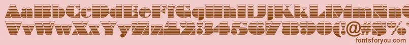 BraggastripRegular Font – Brown Fonts on Pink Background