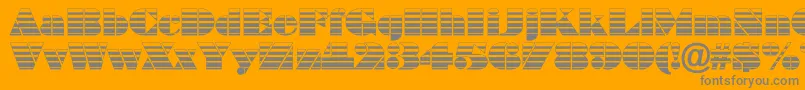 BraggastripRegular Font – Gray Fonts on Orange Background