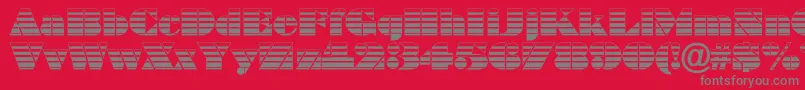 BraggastripRegular Font – Gray Fonts on Red Background