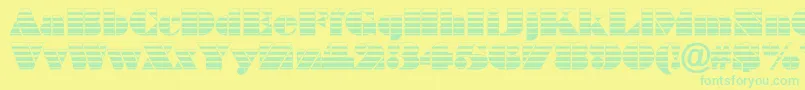 Шрифт BraggastripRegular – зелёные шрифты на жёлтом фоне