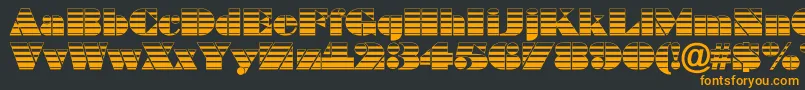 Saiba mais sobre a fonte BraggastripRegular Fonte BraggastripRegular – fontes laranjas em um fundo preto