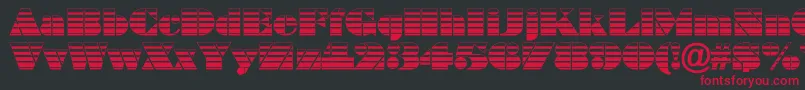 フォントBraggastripRegular – 黒い背景に赤い文字