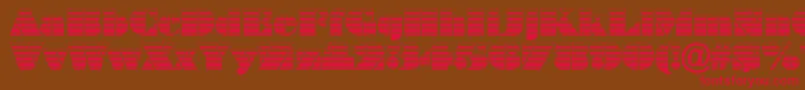 BraggastripRegular Font – Red Fonts on Brown Background