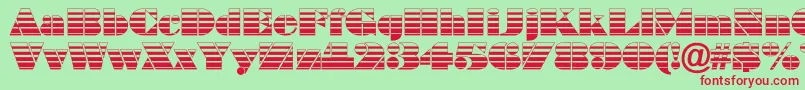 BraggastripRegular Font – Red Fonts on Green Background