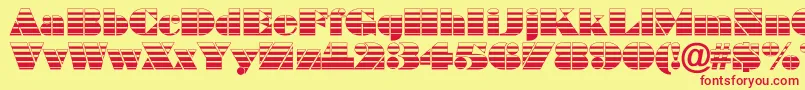 BraggastripRegular Font – Red Fonts on Yellow Background