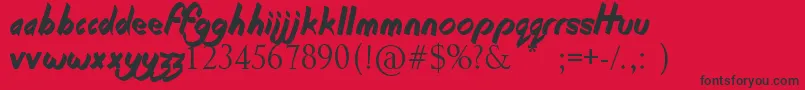 BeginningOfSummer Font – Black Fonts on Red Background