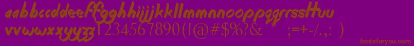BeginningOfSummer-fontti – ruskeat fontit violetilla taustalla