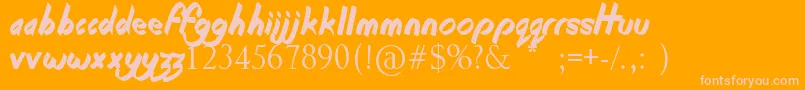 Шрифт BeginningOfSummer – розовые шрифты на оранжевом фоне
