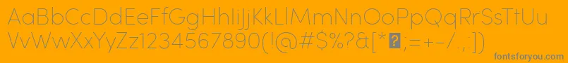 SofiaProUltralight Font – Gray Fonts on Orange Background