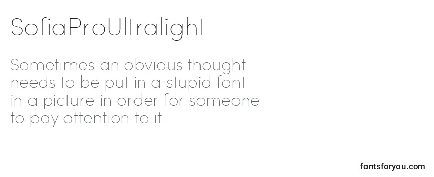 Review of the SofiaProUltralight Font