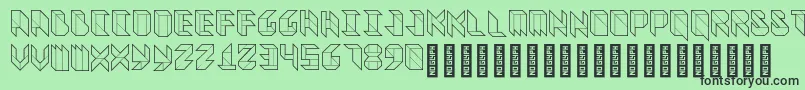 VitreousMedium-fontti – mustat fontit vihreällä taustalla