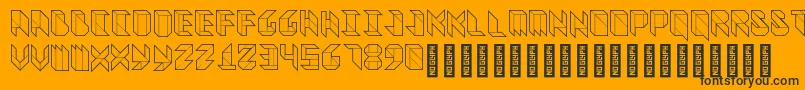 VitreousMedium Font – Black Fonts on Orange Background