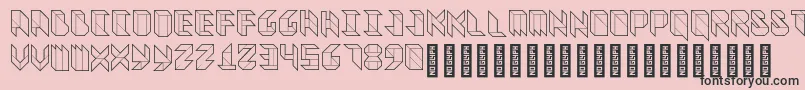 フォントVitreousMedium – ピンクの背景に黒い文字