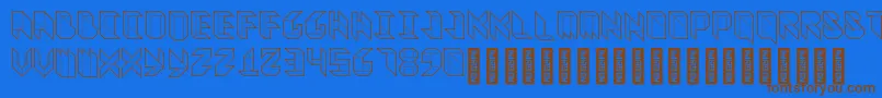 Шрифт VitreousMedium – коричневые шрифты на синем фоне