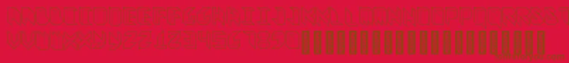 フォントVitreousMedium – 赤い背景に茶色の文字