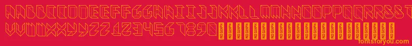 VitreousMedium Font – Orange Fonts on Red Background