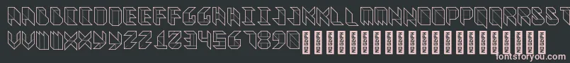 Шрифт VitreousMedium – розовые шрифты на чёрном фоне