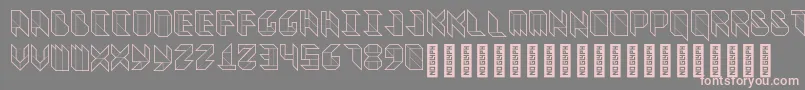 VitreousMedium-fontti – vaaleanpunaiset fontit harmaalla taustalla
