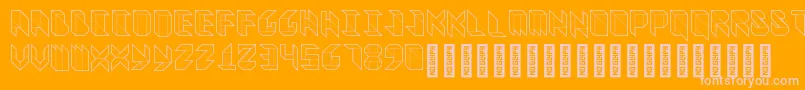 フォントVitreousMedium – オレンジの背景にピンクのフォント
