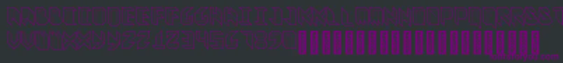 フォントVitreousMedium – 黒い背景に紫のフォント