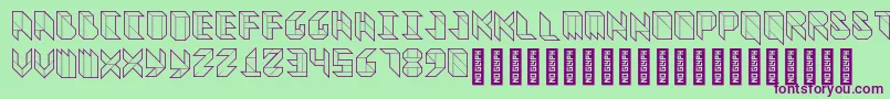 VitreousMedium Font – Purple Fonts on Green Background