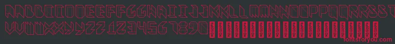 VitreousMedium Font – Red Fonts on Black Background