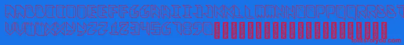 VitreousMedium Font – Red Fonts on Blue Background