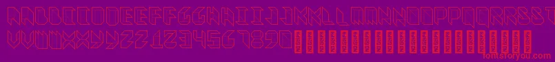 VitreousMedium-Schriftart – Rote Schriften auf violettem Hintergrund