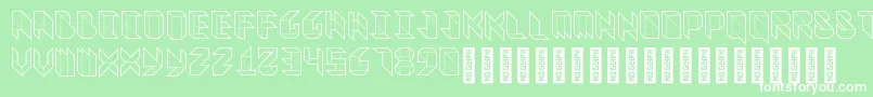 フォントVitreousMedium – 緑の背景に白い文字