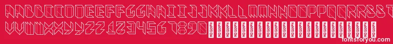 フォントVitreousMedium – 赤い背景に白い文字