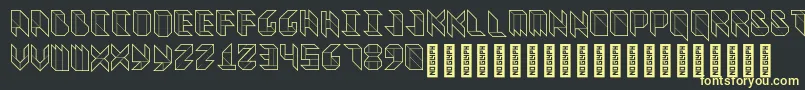 VitreousMedium Font – Yellow Fonts on Black Background