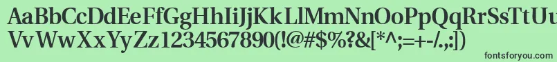 VeracitysskSemibold Font – Black Fonts on Green Background