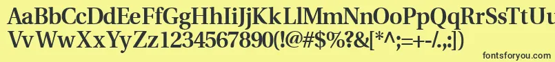 VeracitysskSemibold Font – Black Fonts on Yellow Background