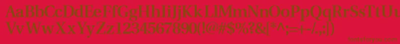 VeracitysskSemibold Font – Brown Fonts on Red Background