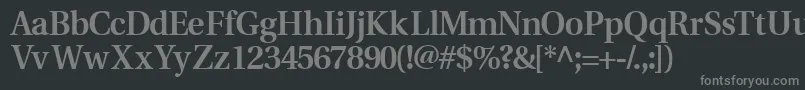 Шрифт VeracitysskSemibold – серые шрифты на чёрном фоне