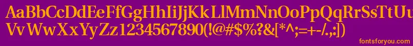 VeracitysskSemibold Font – Orange Fonts on Purple Background