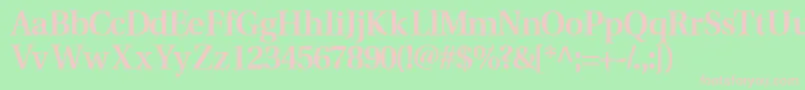 VeracitysskSemibold-fontti – vaaleanpunaiset fontit vihreällä taustalla