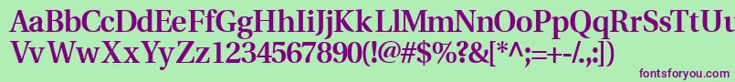 VeracitysskSemibold Font – Purple Fonts on Green Background