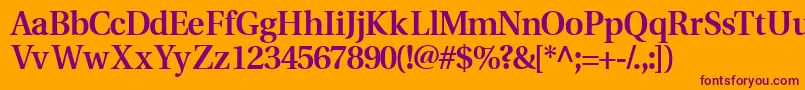 VeracitysskSemibold Font – Purple Fonts on Orange Background
