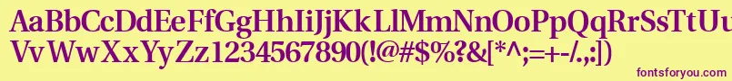 VeracitysskSemibold Font – Purple Fonts on Yellow Background