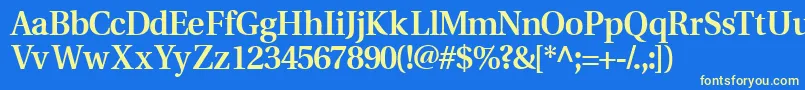 VeracitysskSemibold Font – Yellow Fonts on Blue Background