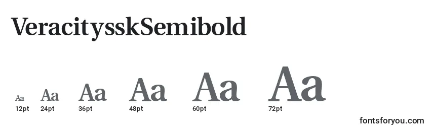 Размеры шрифта VeracitysskSemibold