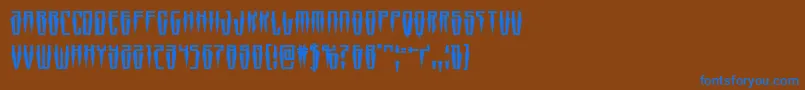 Swordtooth Font – Blue Fonts on Brown Background