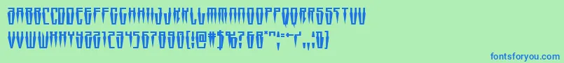 Swordtooth Font – Blue Fonts on Green Background